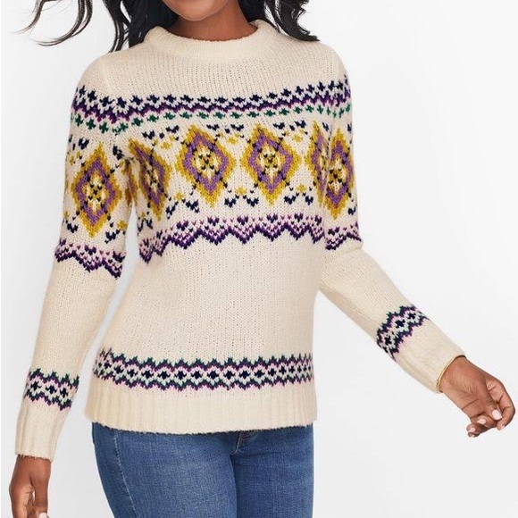 Like NEW Talbots Sweaters | Crewneck Pullover Fair Isle Sweater - Picture 2 of 7